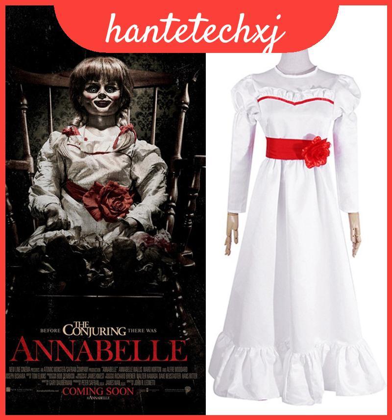 Đầm trắng búp bê kinh dị Halloween Enchanting Annabelle Creation cho bé gái và người lớn