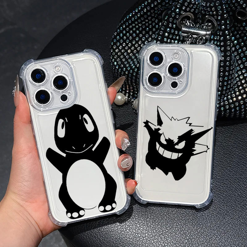 Ốp điện thoại trong suốt Pokemon GO Charmander Gengar Eevee Anime cho Samsung A57 A37 A56 5G A55 A54
