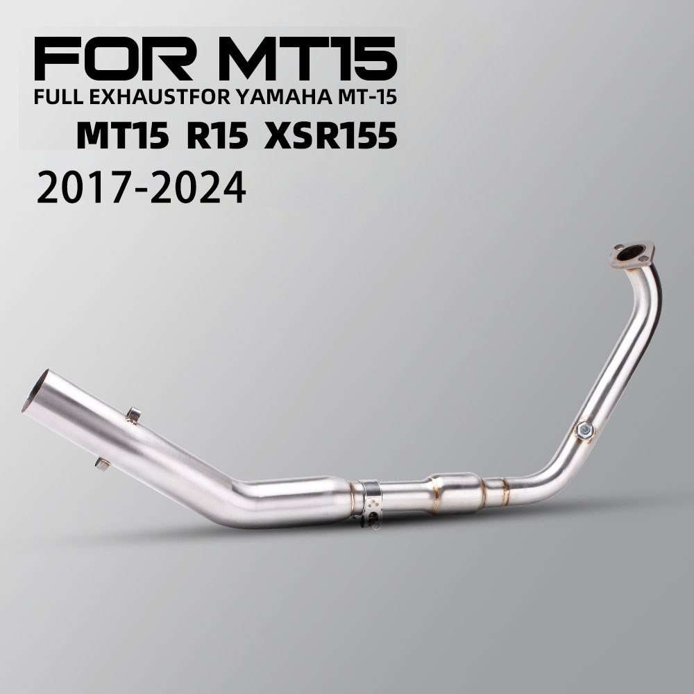 Hệ Thống Xả Xe Máy Sửa Đổi Ống Trước Không Gỉ 51MM Đua Thoát Cho MT15 R15 XSR155 V3 V4 2017-2024