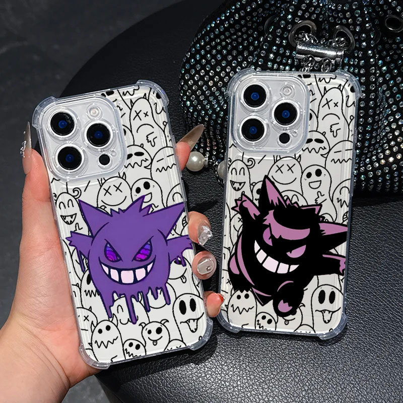 Ốp điện thoại trong suốt Ghost Gengar Pocket Monster Anime cho Samsung A57 A37 A56 5G A55 A54 A53 A1