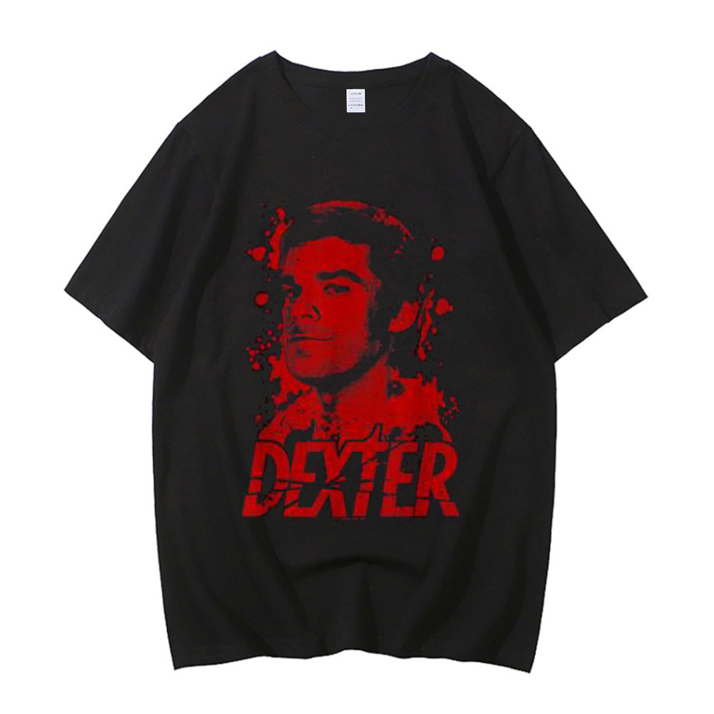Dexter Morgan cotton Áo nam Vintage Gothic thập niên 80 thẩm mỹ harajuku áo thun Punk kawai thẩm mỹ 