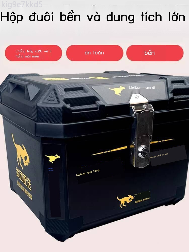 [SALE SỐC]  giao hàng Meituan Mô hình mới máy đuôi Dung tích lớn Hộp xe đạp điện Xe tay ga Chống nư