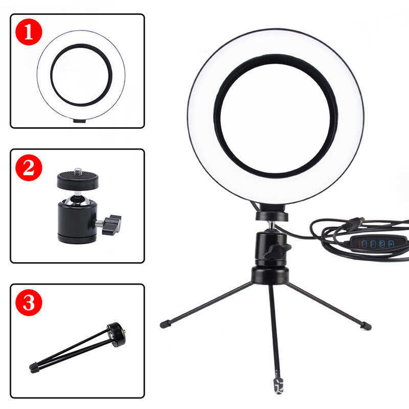 Flash Điện Thoại Di Động Chụp Ảnh LED Selfie Beauty Photo Stand usb Fill Light