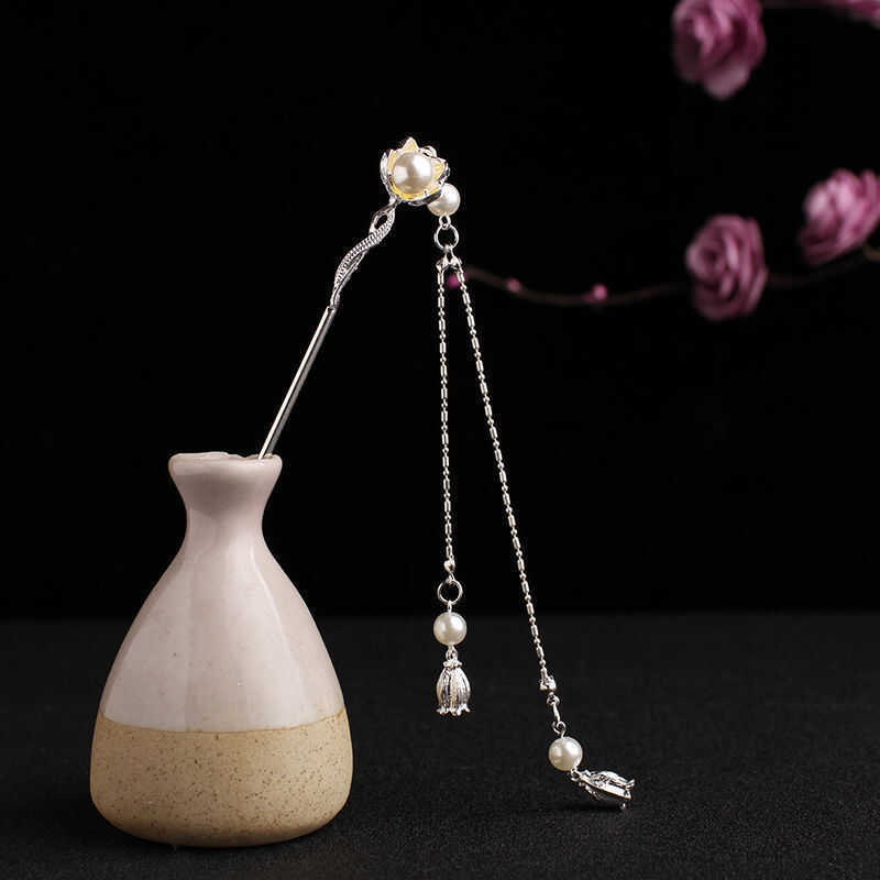 Kẹp Tóc Luzhu Style Cổ Đại & Retro Hanfu - Tua Rua và Lắc Cổ