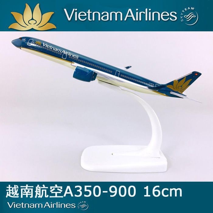 Mẫu máy bay hợp kim 16cm Vietnam Airlines A350-900 Vietnam Airlines Mô phỏng Mô hình máy bay Máy bay