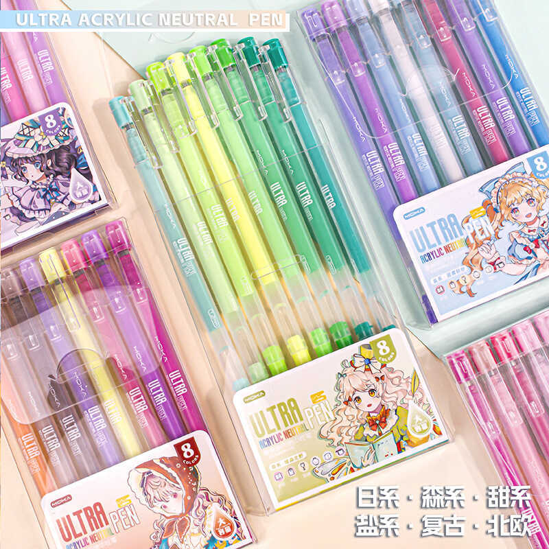 Bút Gel Acrylic Bút Morandi Dòng Màu Sổ Tay Bút Chống Thấm Nước Bút Highlighter Bút Gel Đặc Biệt Cho