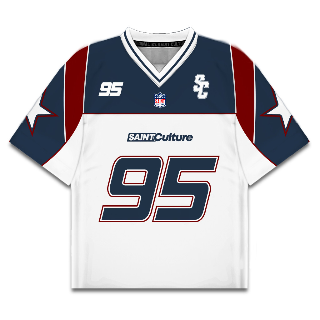 Hazel NFL 95 / Jersey Vintage Oversize Rugby Retro Dạo Phố Y2K Boxy Áo Quá Khổ NFL Bóng Chày Khúc Cô