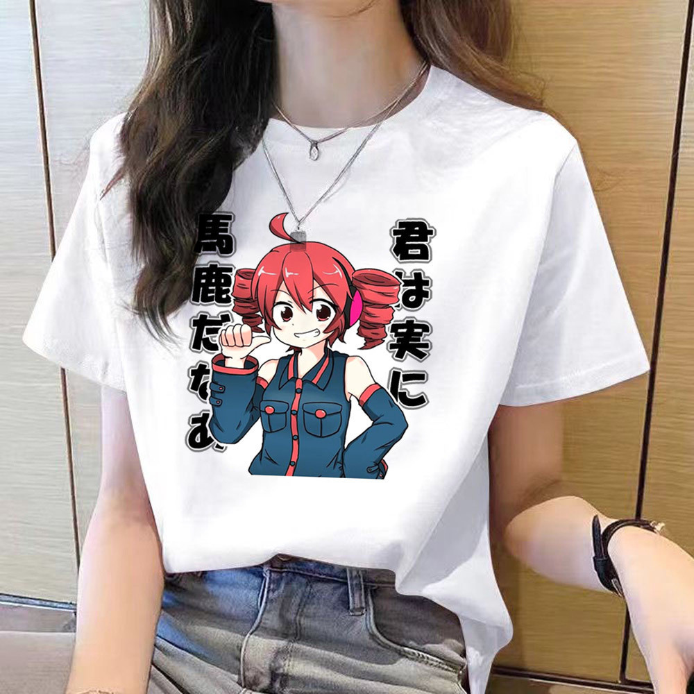 Kasane Teto Áo Thun Nữ Phù Hợp Style Emo Harajuku, Mùa Hè, Thiết Kế Gyaru
