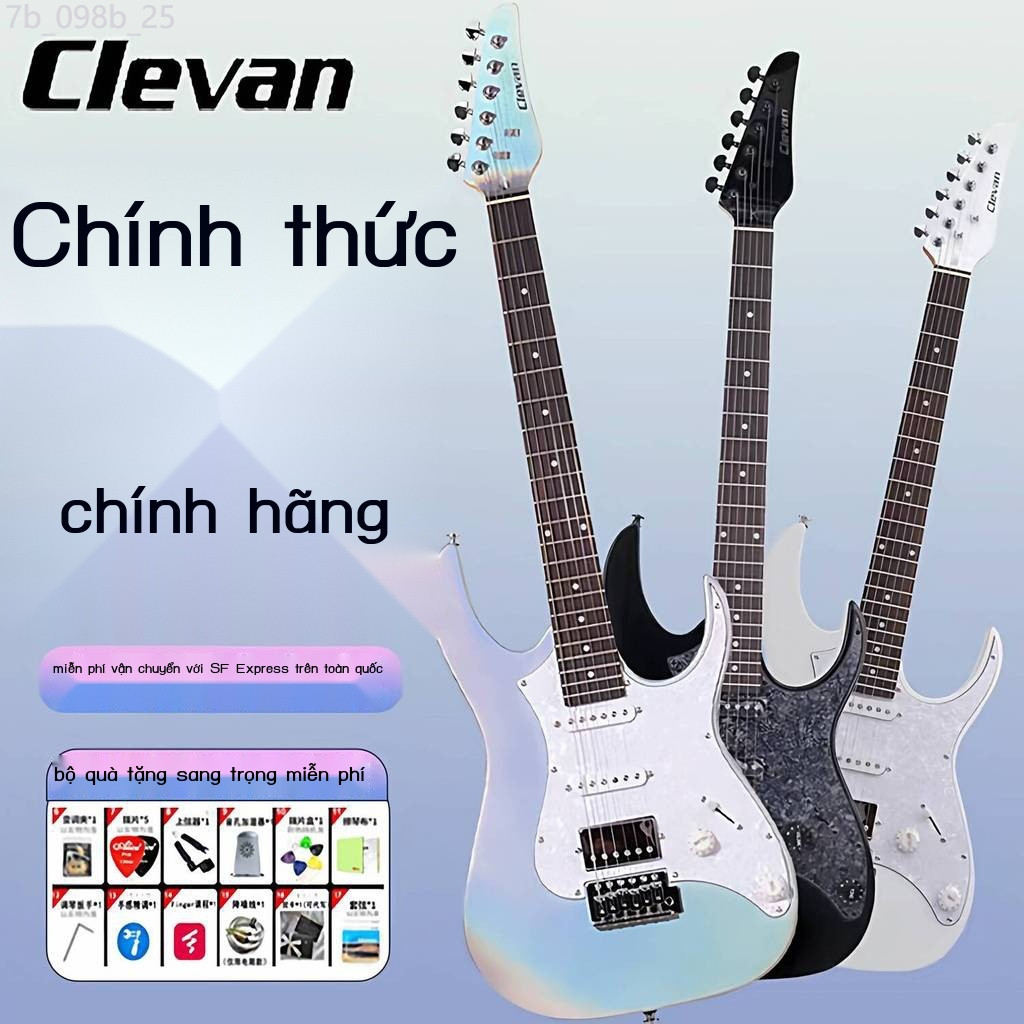 [GIÁ SỐC] Guitar điện Clevan Dreamy First Snow CTH25/CN10Q cho mới bắt đầu, người lớn và trẻ em, bộ