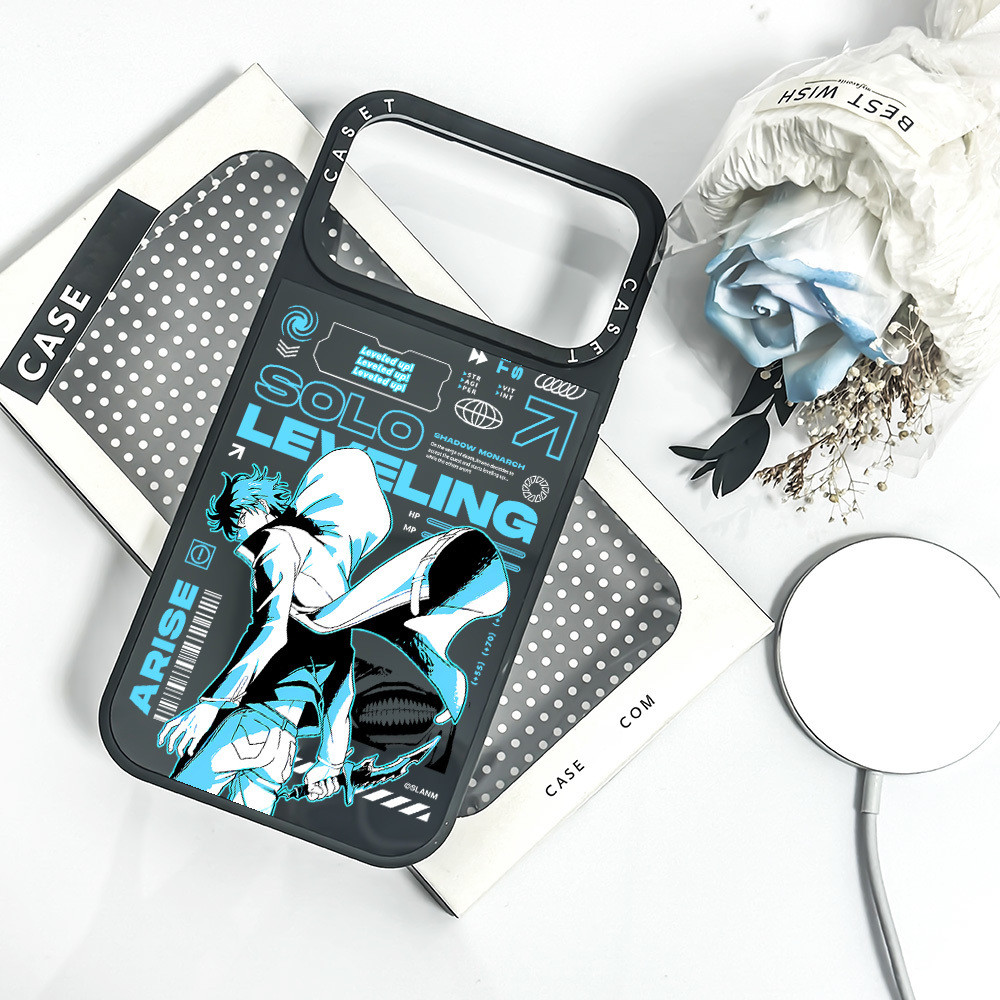 Ốp Gương Sạc Từ Tính Không Dây Tương Thích Cho IPhone 13 15 16 17 Pro Max Ốp điện thoại Solo Levelin