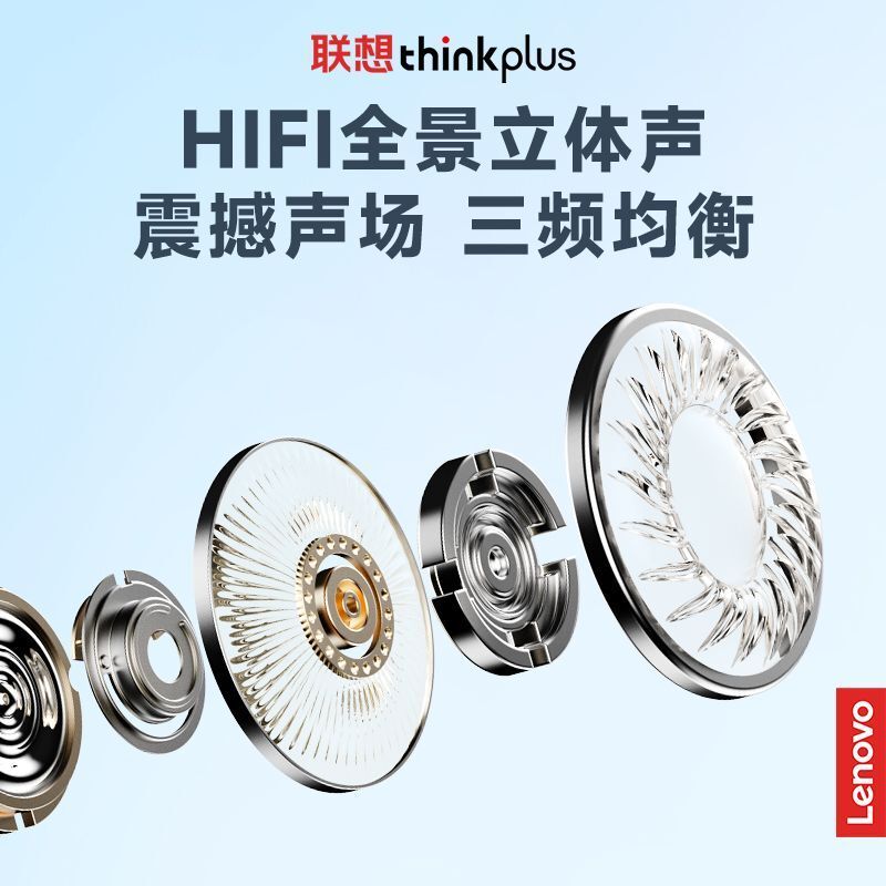 Tai nghe Bluetooth không dây Lenovo LP5 Pro mới, loại đeo trong tai, khử tiếng ồn kép, phù hợp cho h