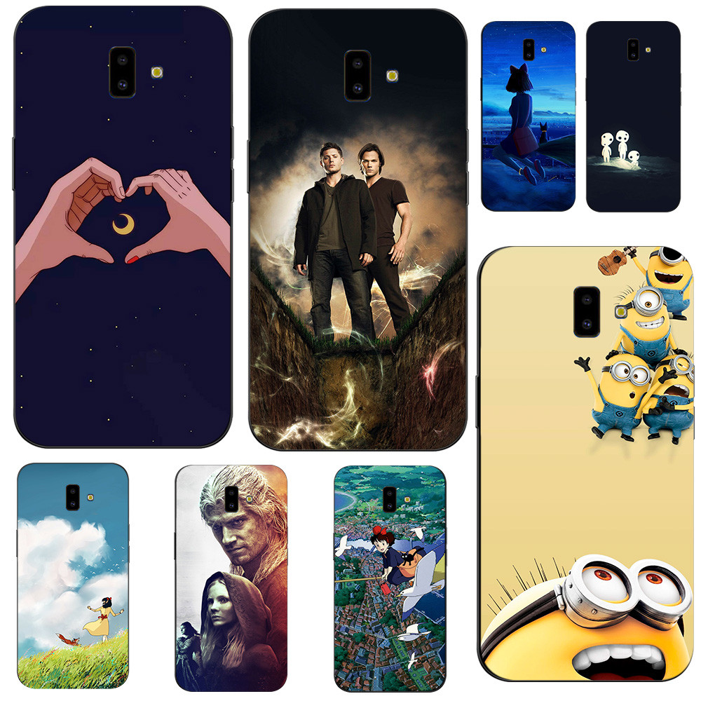 Ốp Lưng Cho Samsung Galaxy J6 PLUS 2018 Ốp lưng Silicon Mềm Đen Tpu Phim Game of Thrones anime Dễ Th