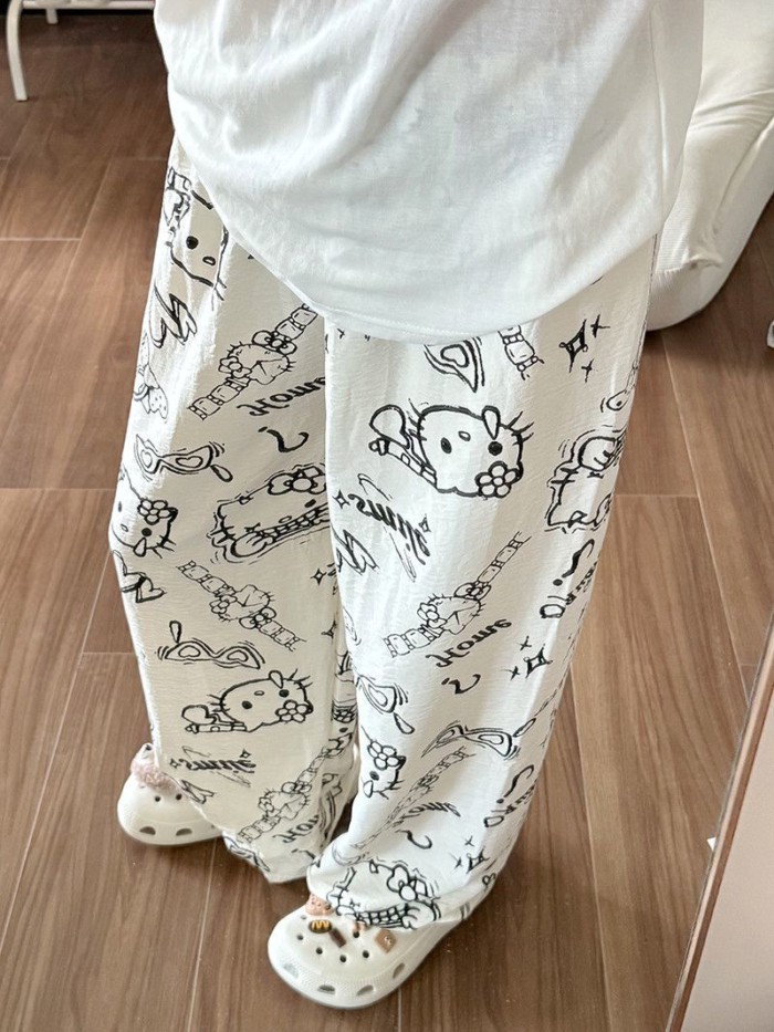 Pajama Pants, Walking Pants, Air-conditioned Pants, Home Pants, Women's Summer Casual Pants,