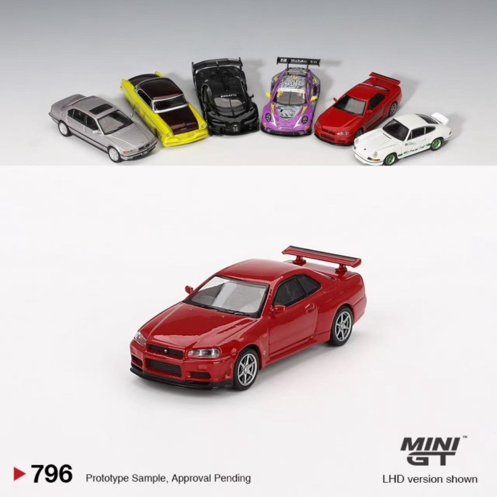 MINIGT 1: 64 Nissan Nissan Skyline GT-R (R34) 796 Mẫu xe hợp kim