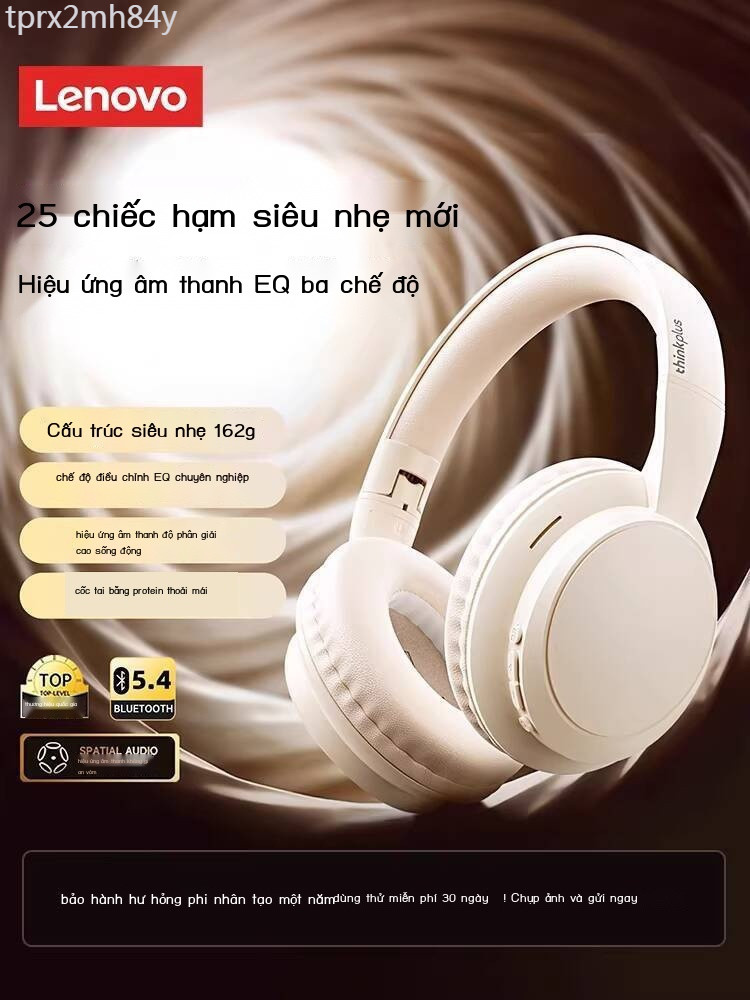 [HÀNG MỚI VỀ] Tai Bluetooth Over-Ear mới Lenovo TH11, chơi game cho PC, laptop, tai nghe thể thao
