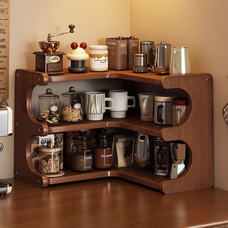 cất giữ Desktop Storage Rack Coffee Shop Bar Corner Water Cup Coffee Cup Sundry Storage Kitchen Cou