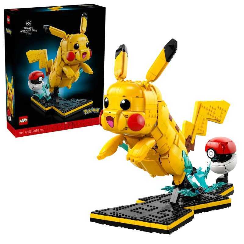 Bộ lắp ráp LEGO Pokemon 72152 Pikachu và Pokeball -100% hàng chính hãng