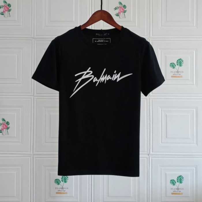 Balmain Áo Thun Mùa Hè Mới, Dáng Thẳng, Cotton, Tay Ngắn