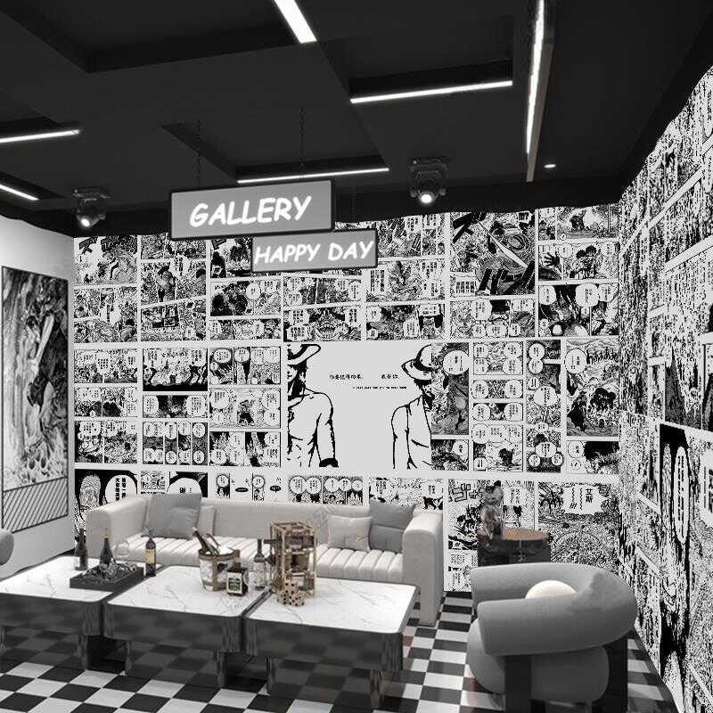 Đen Trắng Truyện Tranh Giấy Dán Tường Hai Chiều Triển Lãm Truyện Tranh Hình Nền Anime Nhật Bản Narut