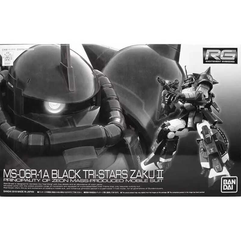 Bandai RG PB 1/144 MS-06R-1A BLACK TRI-STARS ZAKU II MOBILE SUIT Mô hình lắp ráp