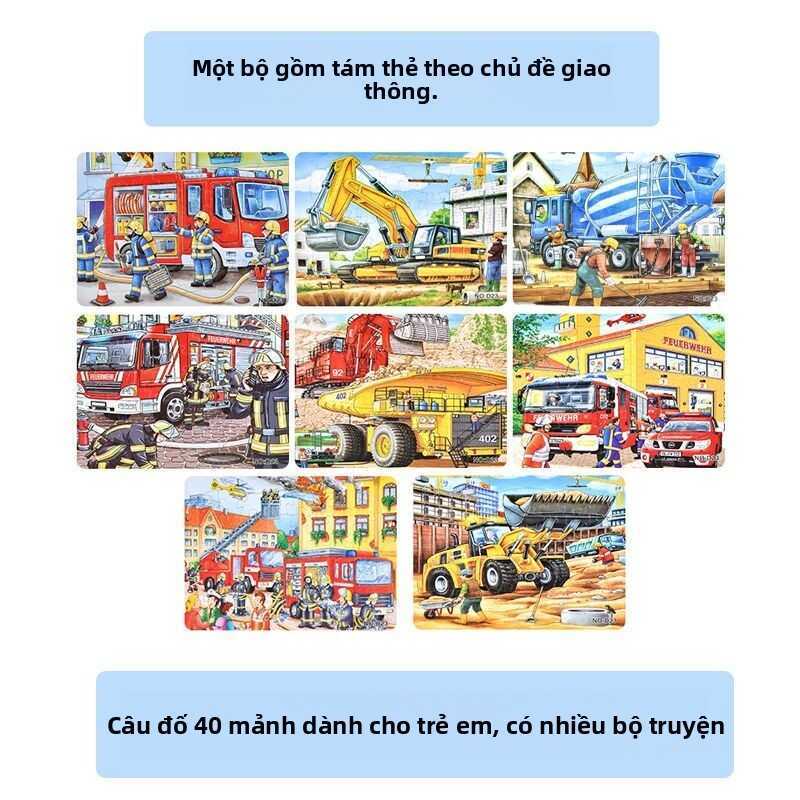 40Đồ chơi xếp hình xe kỹ sư xe cứu hỏa xe đào xe giao thông cho bé trai đồ chơi khối xây dựng giáo d