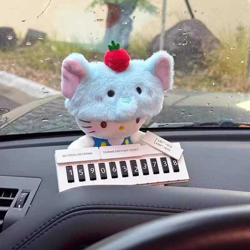 Kitty Kitty Kitty Búp Bê Sang Trọng Ô Tô Tạm Thời Đỗ Xe Điện Thoại Ký Chuyển Xe Mới Quà Tặng Xe Ô Tô
