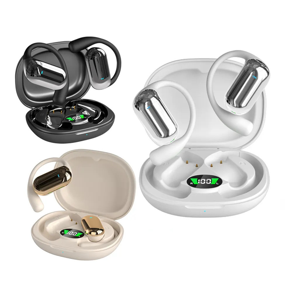 YYK Q16S Mở Tai Nghe OWS Bluetooth 5.4 Tai Nghe Cảm Ứng Màn Hình Hiển Thị Kỹ Thuật Số Chống Ồn Không