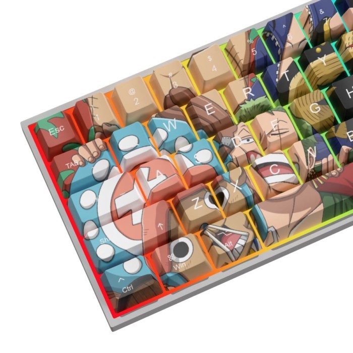 61 / 68 Key One Piece Anime Bàn Phím Cơ Keycap Chiều Cao Ban Đầu Keycap Chất Liệu PBT (Chỉ keycap)