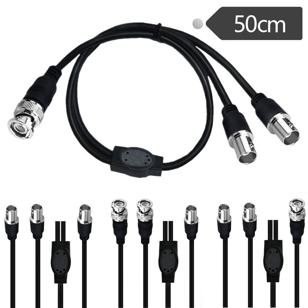 Cáp Đồng Trục 3C-2V BNC Một Điểm Hai Nam Đến Thanh Bus BNC Nam Đến Nữ 1 Điểm 2 Dây BNC1 Kéo 2 Cáp Kế