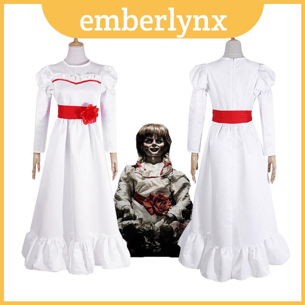 Trang phục cosplay Annabelle - Váy trắng đẹp mắt dành cho Halloween