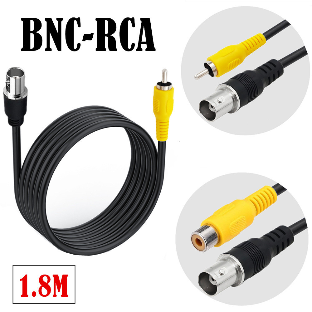 Cáp giám sát BNC Nữ BNC Nữ sang RCA Nữ / Nam (Vàng) Cáp kết nối cáp truyền thông Cáp đồng trục