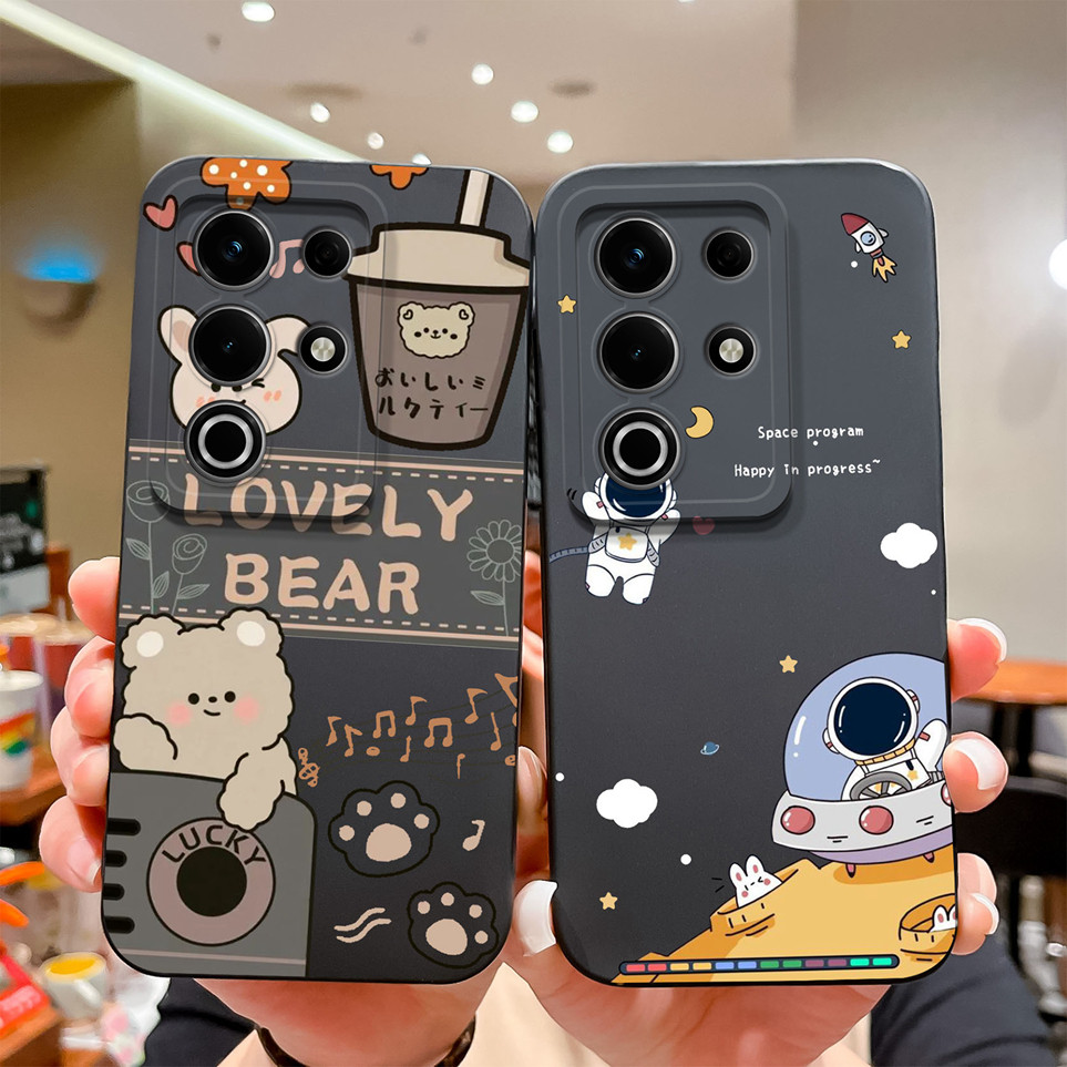 Vỏ Gấu Hoạt Hình Cho ITEL S25 S25 Ultra Ốp Lưng Phi Hành Gia Thời Trang Ốp Lưng Silicon Chống Trầy X