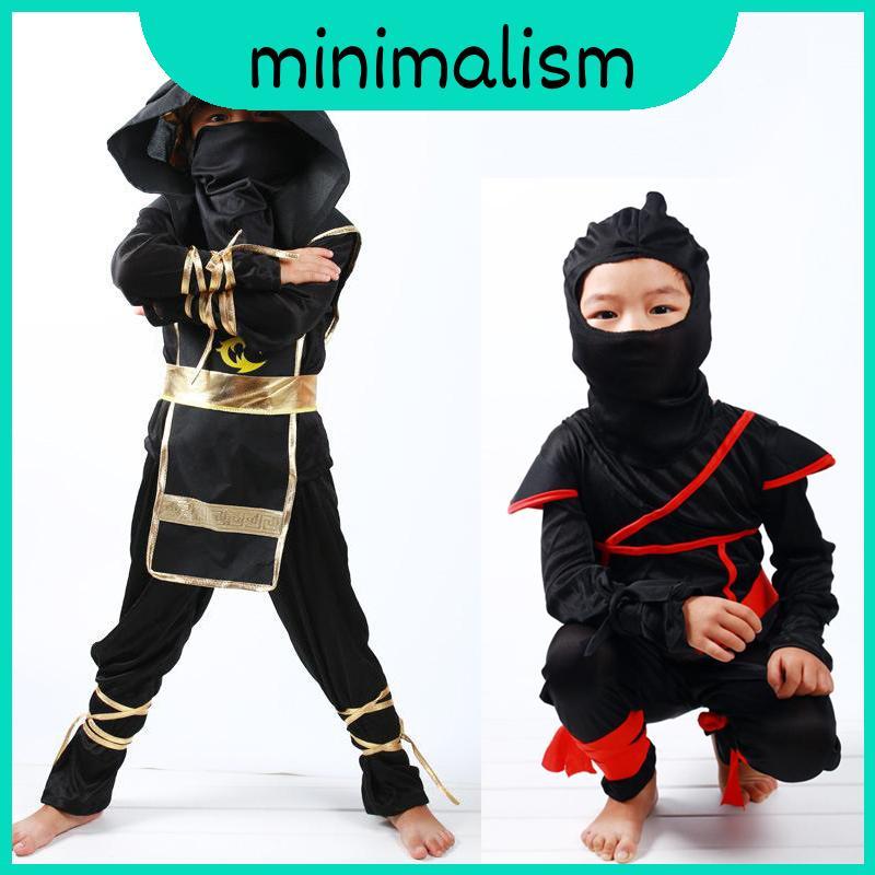 Bé trai Trẻ em hấp dẫn Ninja Assassin Trang phục chiến binh Nhật Bản kèm mặt nạ và ruy băng