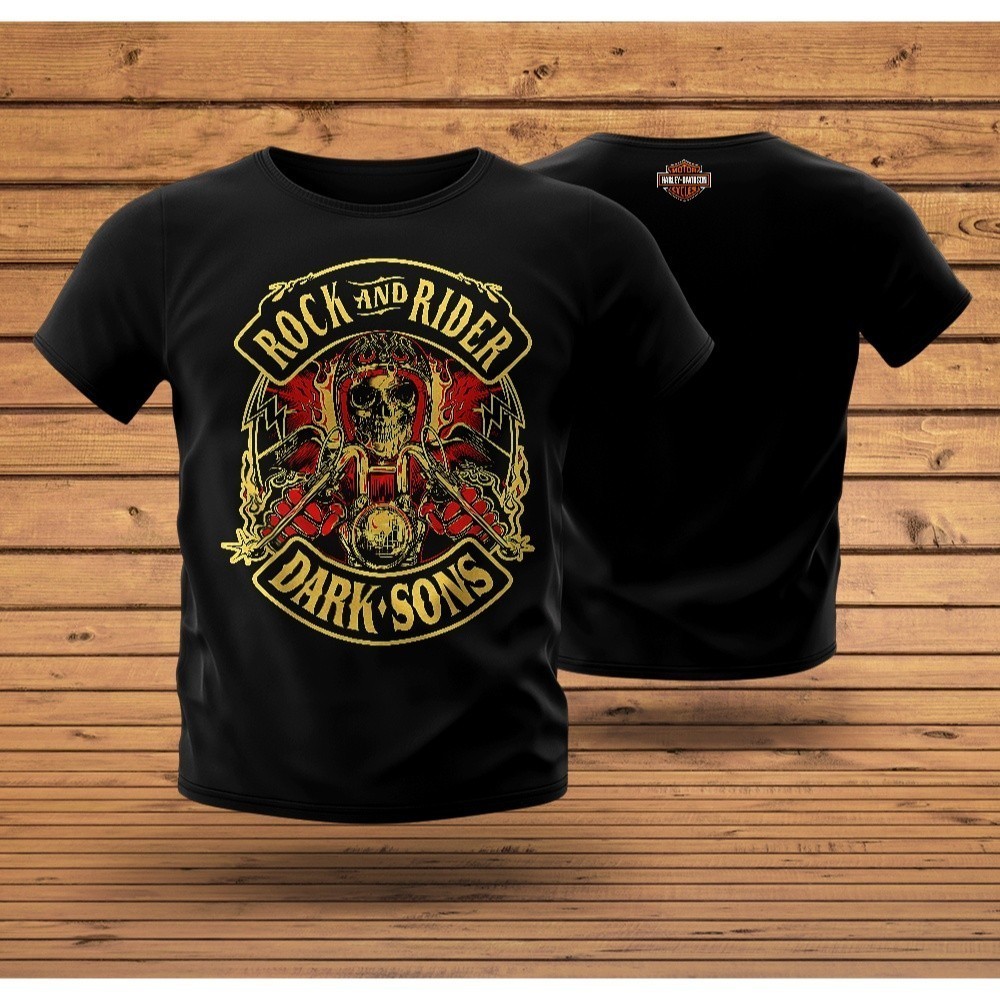 Áo thun Harley Davidson Motorcycle Rock n Rider mới | Baju Harley Davidson | Chất lượng cao | Cao cấ