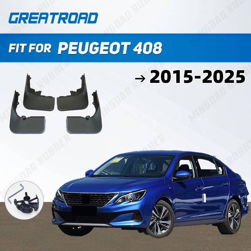 Dành Cho Xe Đạp Peugeot 408 2015-2025 2016 2017 2018 2019 2020 2021 2022 2023 2024 Fender Mudflaps B