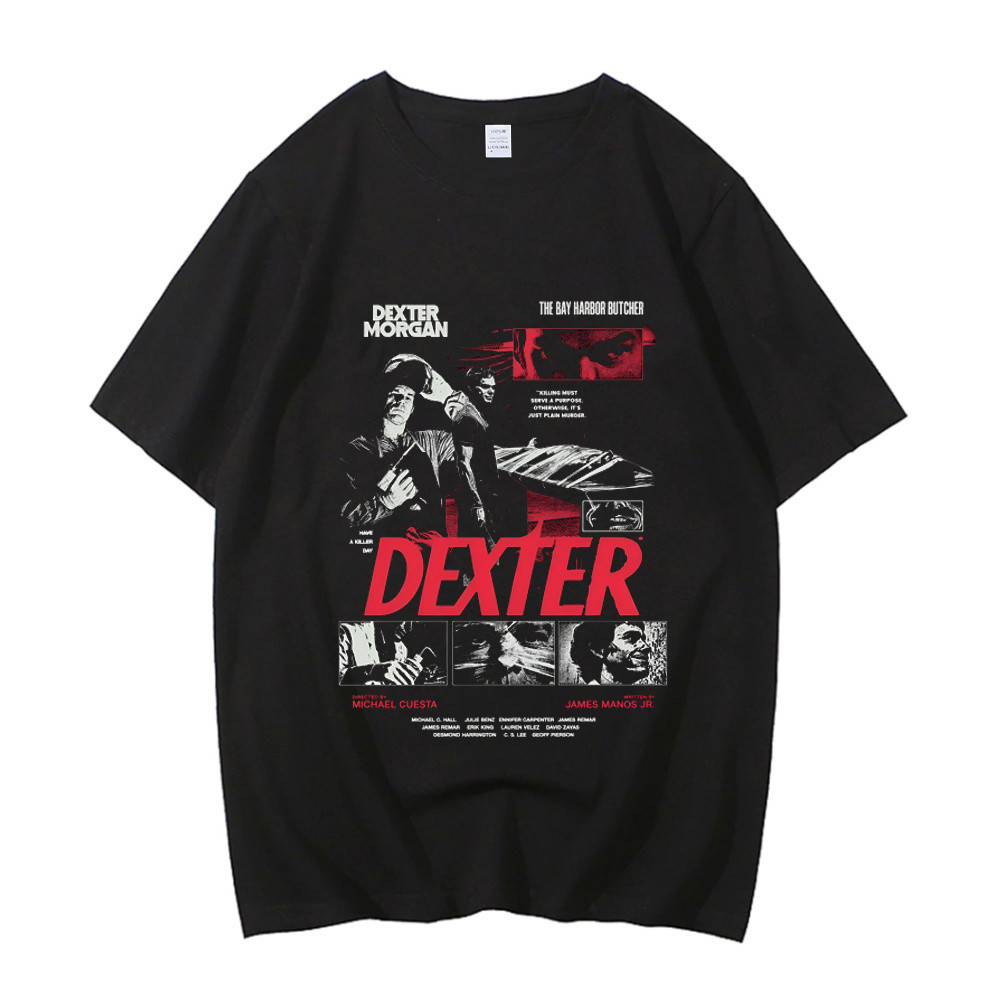 Dexter Morgan cotton áo thun tuổi teen Pastel dạo phố 2000 hàng đầu thoáng khí Grunge 2000 quần áo h