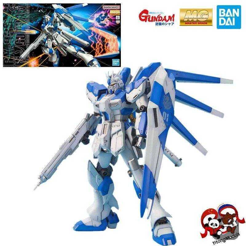 BANDAI 1/100 MG Rx-93-Nu Hi-Nu Gundam Mô Hình Nhân Vật Hành Động với Các Bộ Phận Giáp Trong Suốt Đặc