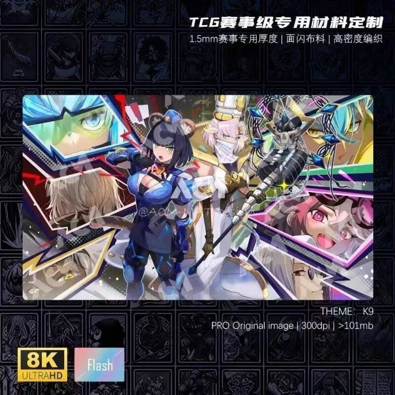 Yu-Gi-Oh ACM Vanquish Soul K9-17 Izuna Series 600x350x1.5mm Single Player Playmat Anime C106 Giới Hạ