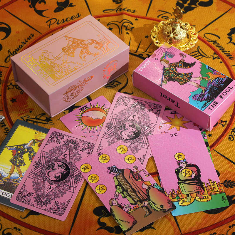 Witte Tarot Trọn Bộ Tarot Chính Hãng In Màu Tarot Nhựa PVC Chống Thấm Nước Tarot Hướng Dẫn Sử Dụng B