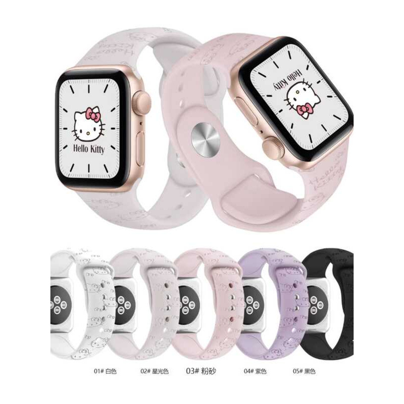 Thích hợp cho Apple Watch87654 Watch S8 Silicon Khắc In Ultra6 Generation KT Cat Strap