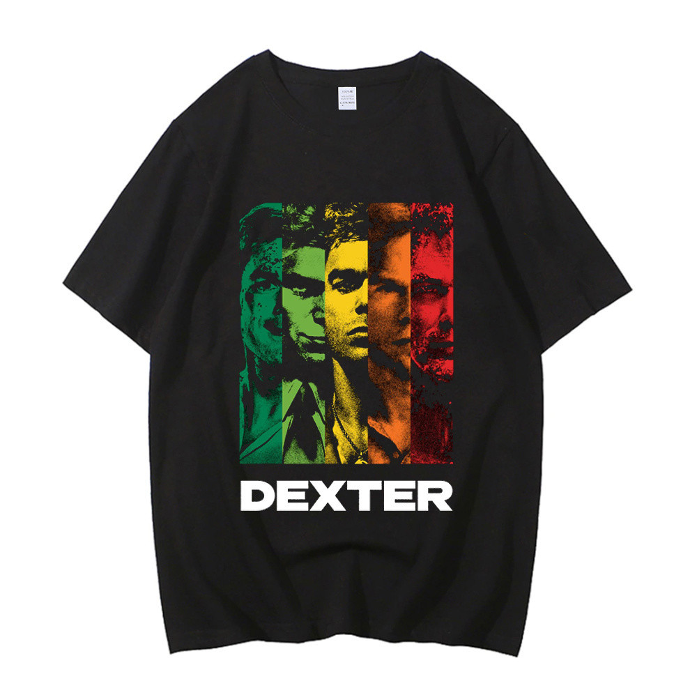 Dexter Morgan áo sơ mi cotton nam quần áo hàn quốc thập niên 80 harajuku Thoáng khí hip hop đồ họa T