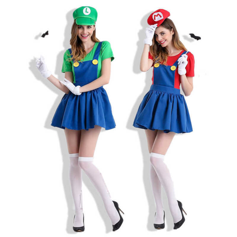 Mario Mario Mario Anime Trò Chơi Đồng Nhất Cosplay Mario Halloween Trang Phục Mario Trang Phục