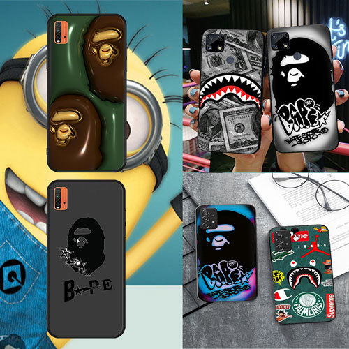 Màu đen mềm Samsung Galaxy A02 M02 A03S A10 A10S A20 A30 A20S A40S A70 A26 A36 A56 Bape hình nền điệ