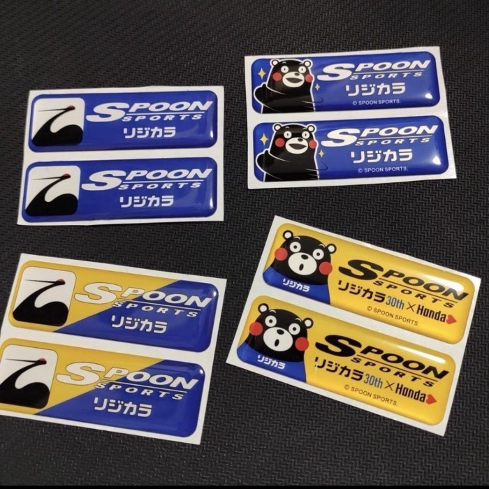 · Siêu Phổ Biến * Muỗng Kumamon Honda Sửa Đổi jdm Xe Miếng Dán Hoạt Hình Bánh Răng Pha Lê Epoxy Thạc
