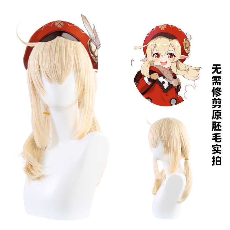 Tóc Giả Đôi Đuôi Ngựa cho Cosplay Klee Genshin Impact - Phù Hợp Anime