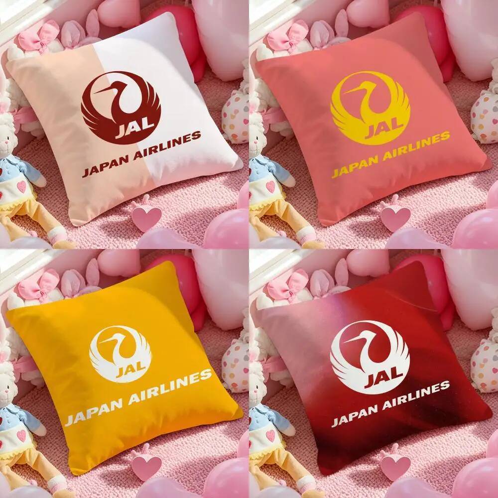 Japan Airlines Cushion Cover Họa Tiết Vỏ Gối In Hình Cho Phòng Khách Sofa Đệm & Trang Trí Phòng Ngủ