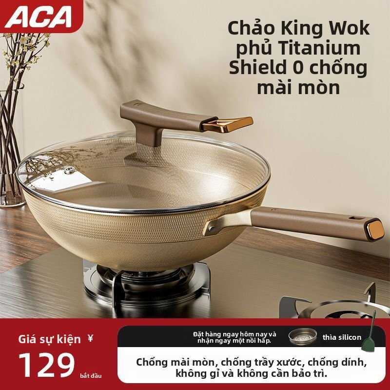 【14.5Hàng Nghìn Người Mua Lại Thương Hiệu】ACA Với titan0Chảo chống dính fluorine, chảo nấu ăn gia đì
