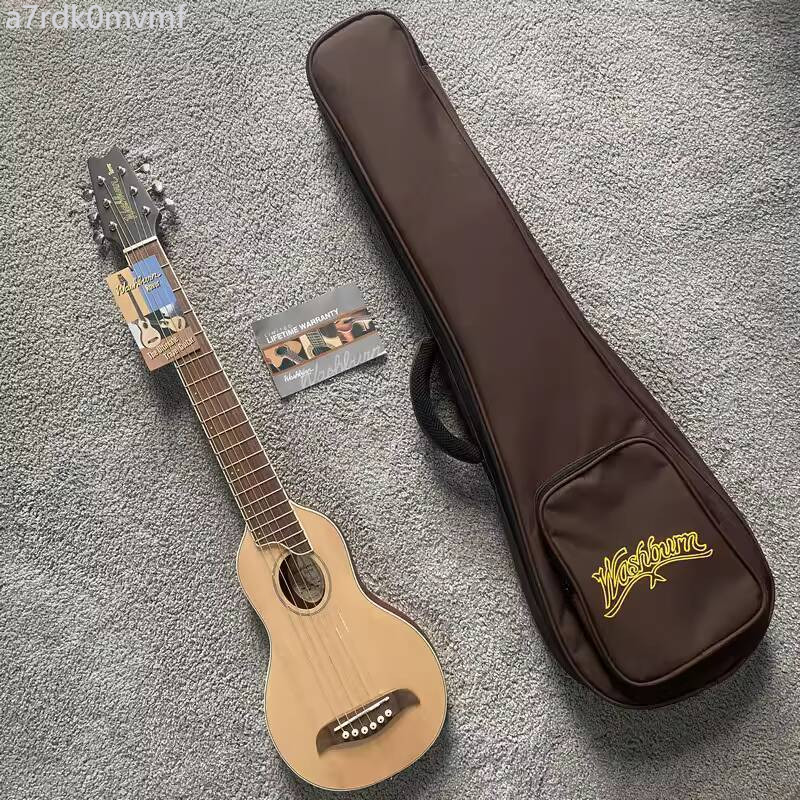 HOT- [ Ảnh thật ] Guitar acoustic du lịch Washburn Warrior Single Board 34inch mặt gỗ vân sam, guit