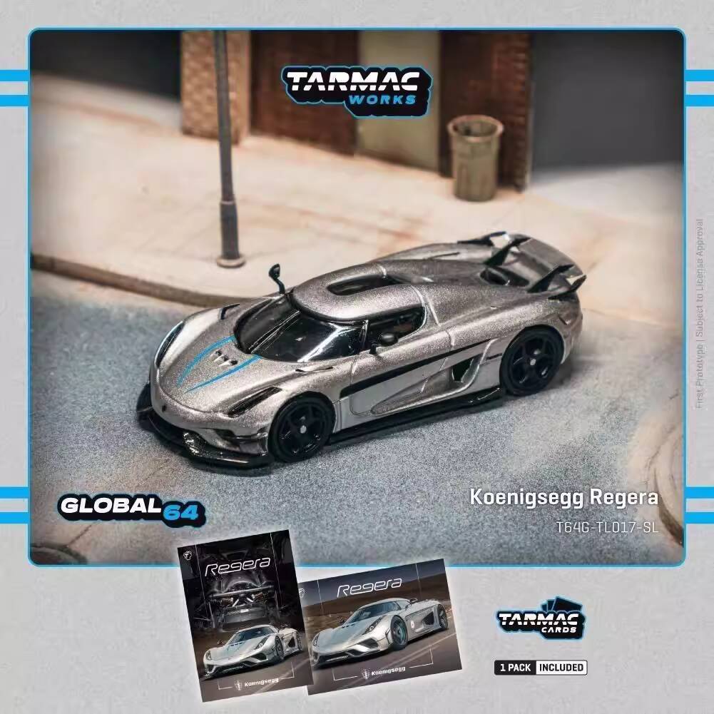 TW 1: 64 Koenigsegg Koenigsegg Regera Bạc Dải Xanh Hợp Kim Xe Mô Hình
