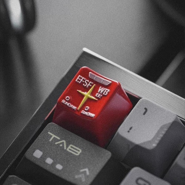 Canghaiyue Gundam Keycap Kim Loại Bàn Phím Cơ Cá Tính Keycap Đơn Ev63 Night Devil EX Wooting